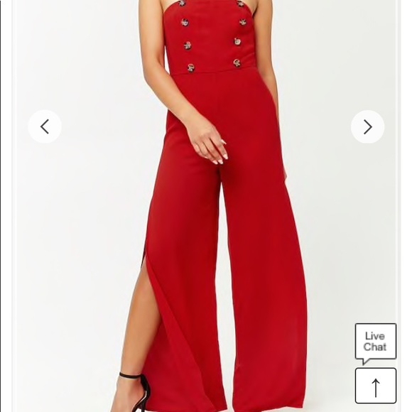 forever 21 jumpsuit red